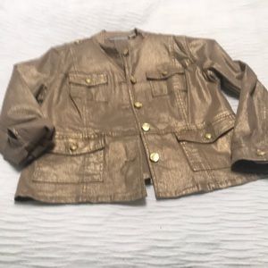 Gold Chico’s jacket size 1 (M8)